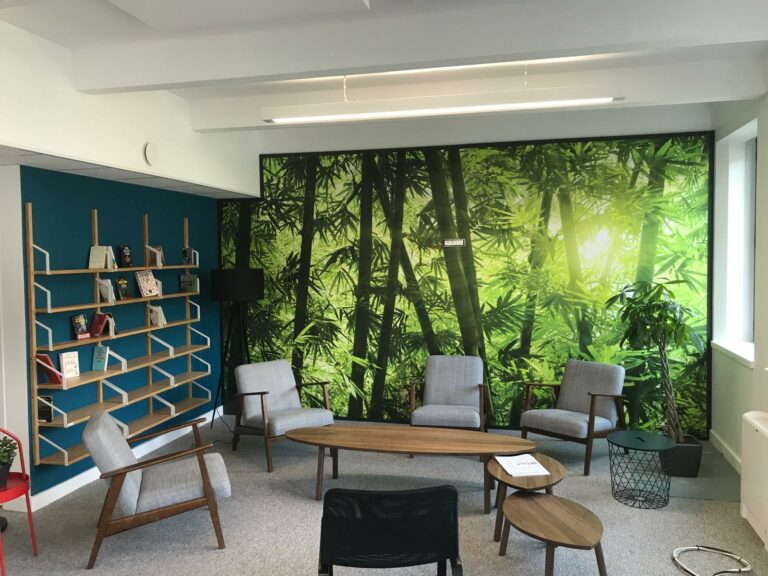 Papier peint panoramique jungle salle d'attente