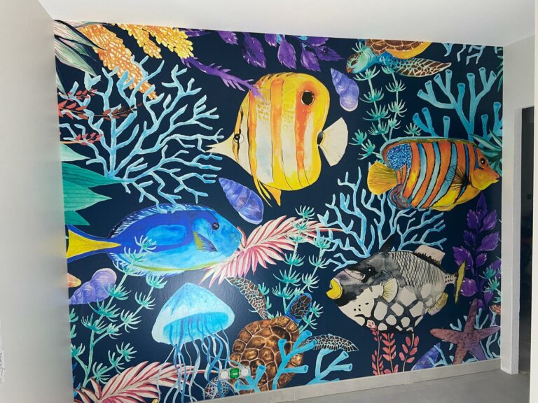 Papier peint panoramique fond marin