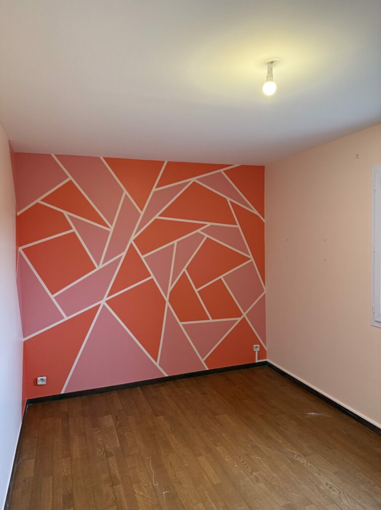 Rénovation chambre avec murs décoratif à Septème en Isère - Chambre n°1