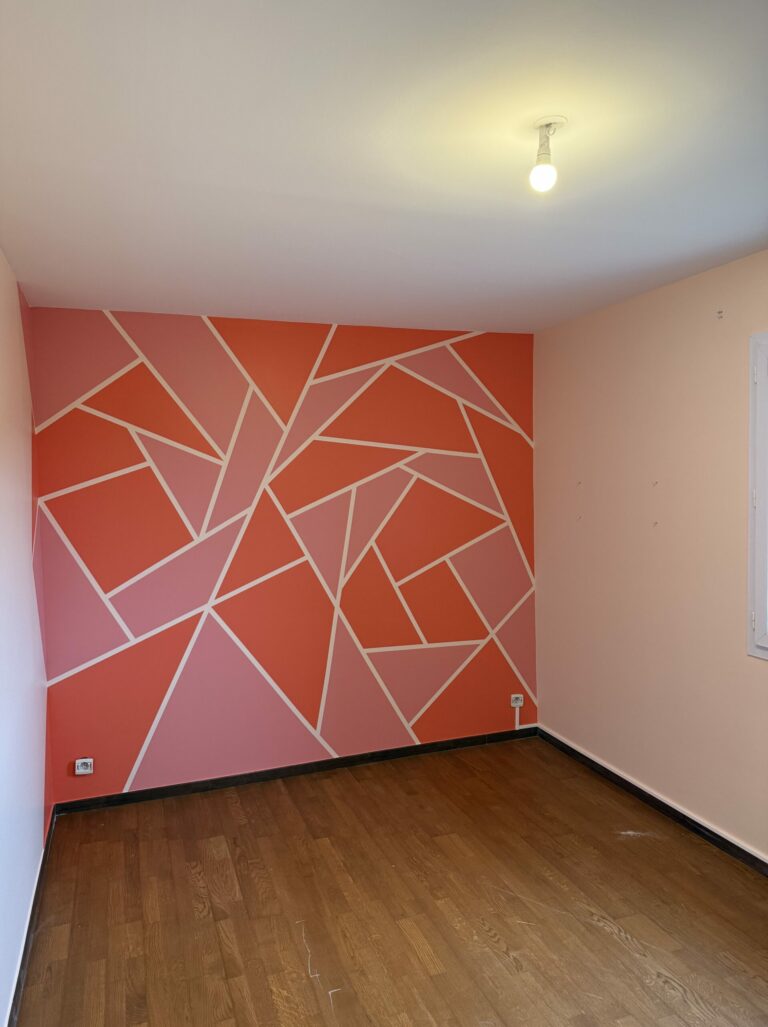 Rénovation chambre avec murs décoratif à Septème en Isère - Chambre n°1