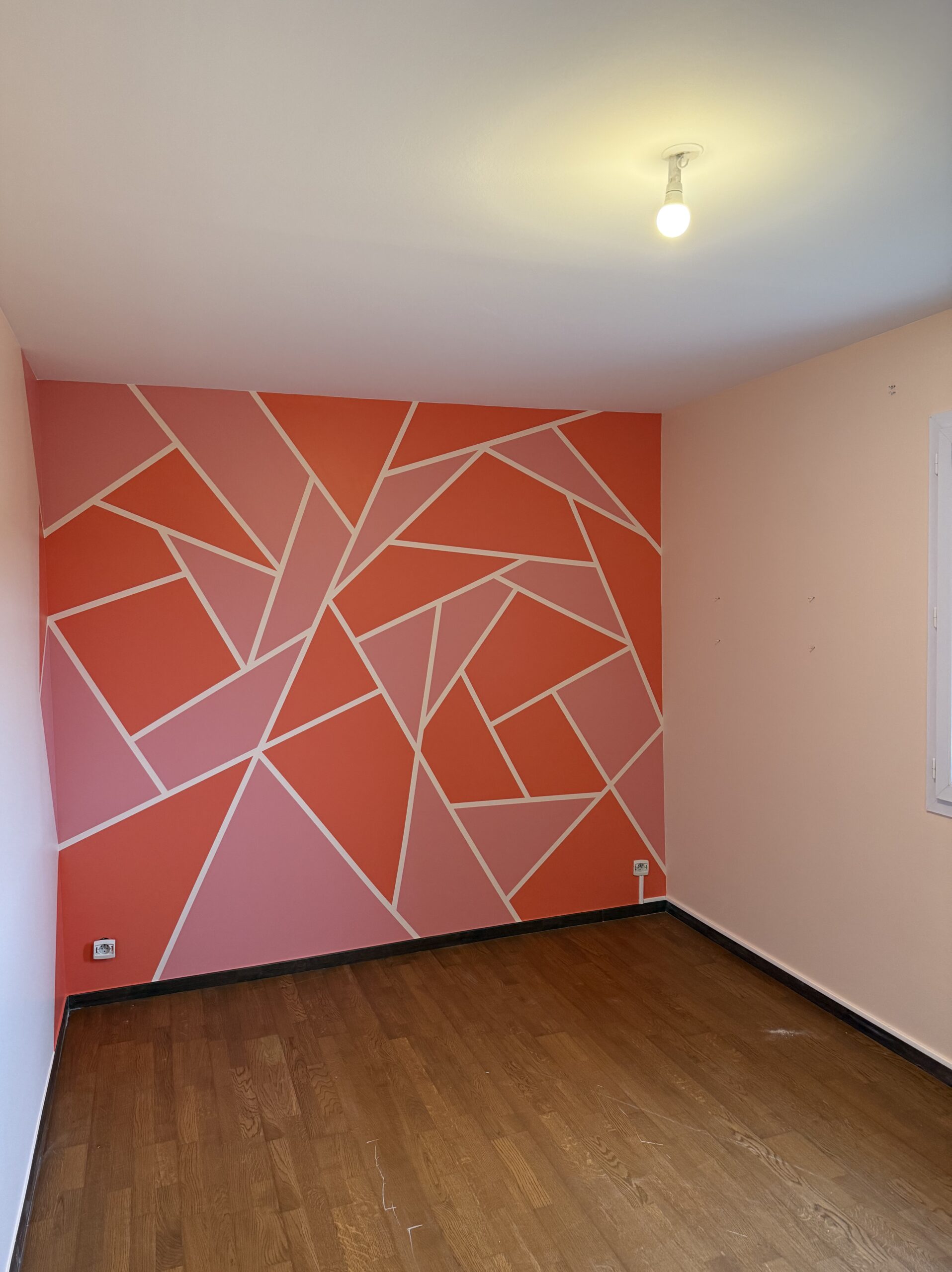 Rénovation chambre avec murs décoratif à Septème en Isère - Chambre n°1