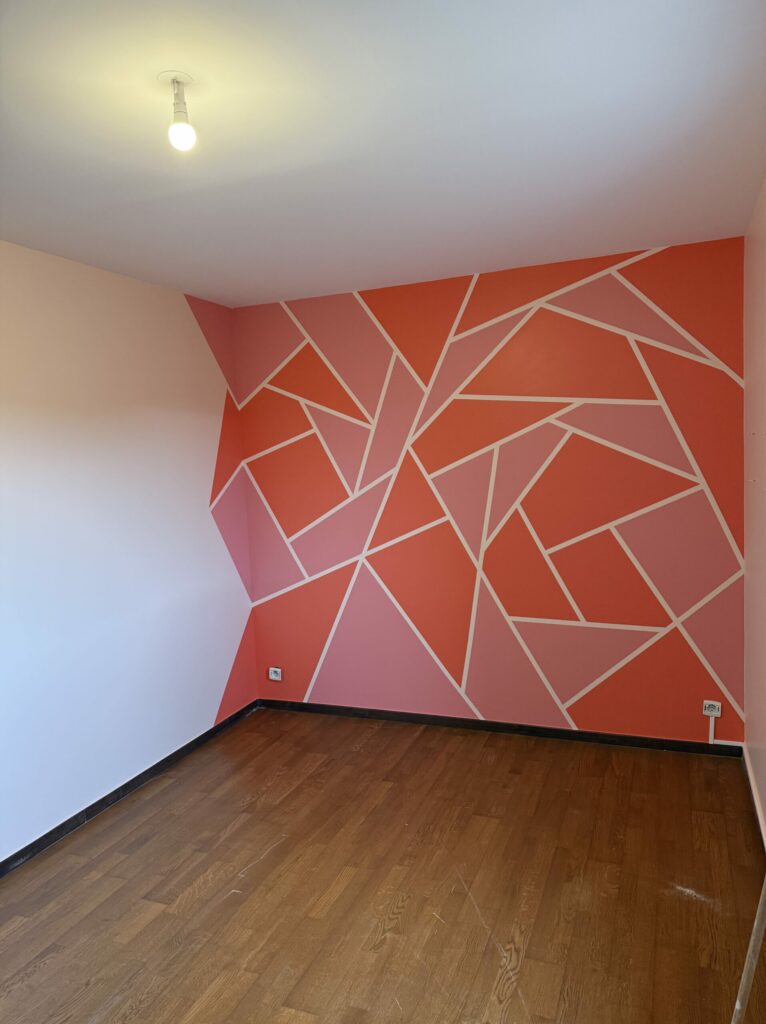 Rénovation chambre avec murs décoratif à Septème en Isère - Chambre n°1